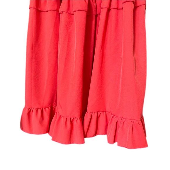 Maxi Dress Women L Orange Ruffle Boho Retro Cottagecore Hyper Feminine whimsy - Picture 7 of 9